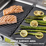 GreenPan Elite XL Smoke-less Grill and Griddle, Healthy Ceramic Nonstick Interchangeable/Removeable Cast Aluminum Plates, Indoor BBQ Sear Sizzle, LCD Display, Splash Guard, Drip Tray, PFAS-Free, Black GreenPan