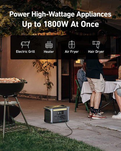 Anker SOLIX F1200 Portable Power Station, PowerHouse 757, 1800W Solar Generator, 1229Wh Battery Generators for Home Use, LiFePO4 Power Station for Outdoor Camping, and RVs (Solar Panel Option - WoodArtSupply