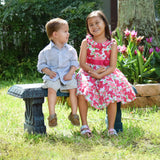 Arcadia Garden Products Outdoor Fiberclay Garden Bench - Brushed Teal Arcadia