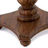 East West Furniture FE2-0N-TP Ferris Modern Dining Table - a Round Kitchen Table Top with Pedestal Base, 48x48 Inch, Sandblasting Antique Walnut East West Furniture