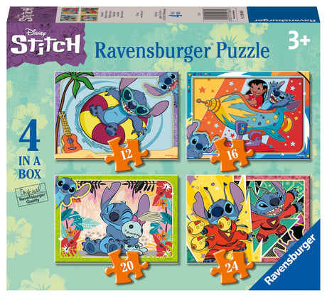 Ravensburger Disney Stitch Jigsaw Puzzles 4 in a Box (12, 16, 20, 24 Pieces) Ravensburger