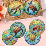 8 Pieces Diamond Art Painting Coasters Kit, Sea Turtle Diamond Art Coaster, DIY Diamonds Craft Kits for Adults and Beginners (Turtle Style) croshom