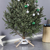 Blissun Christmas Tree Stand for Real Trees, Fits up to 8FT, Xmas Tree Holder and Base Stand, White Blissun