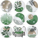 Ovveroche 8 Pcs Diamond Art Painting Coasters with Holder, Diamond Art Coasters Abstract Diamond Art Kits for Adults Beginner Craft Supplies Ovveroche