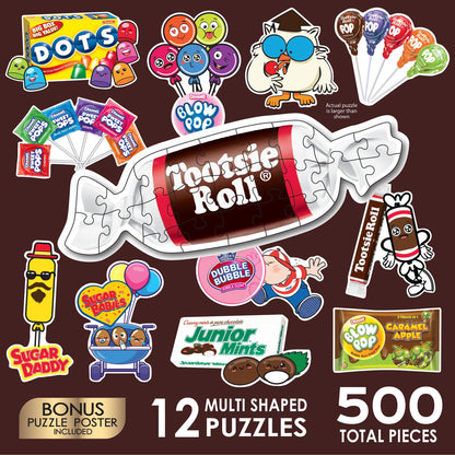 RoseArt - Mini Shaped Multipack - Tootsie Roll - 500 Piece Jigsaw Puzzle for Adults