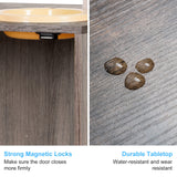 Hey-brother Cat Tree with Litter Box Enclosure, All-in-one Cat Tower for Indoor Cats with Large Hammock, Bed, Food Station, Scratching Posts, Modern Style Pet Furniture, Rustic Gray MPJ100SG Hey-brother