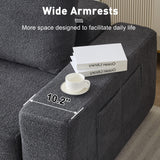 Korser Modular Sectional Couch with L-Shape Chaise, Modern Boneless Cloud Couch for Living Room, Sofa Bed with Deep Seat, No Assembly, Sleeper Sofa for Living Room, Bedroom, and Apartment Korser