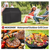 NEXCOVER Grill Cover, BBQ Cover 55 inch,Waterproof BBQ Grill Cover,Fade Resistant Gas Grill Cover, Barbecue Grill Covers, Fits Grill of Weber, Brinkmann, Nexgrill, Black Grill Cover for Outdoor Grill. NEXCOVER
