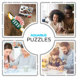 AQUARIUS Friends Central Perk Puzzle (2-Sided Shaped 600 Piece Jigsaw Puzzle) - Glare Free - Precision Fit - Officially Licensed Friends TV Show Merchandise & Collectibles - 34x12 in AQUARIUS
