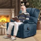 DURASPACE Power Lift Recliner Electric Lift Massage Recliner Chairs with Heat, Large Shell Velvet Backrest Lift Chair Recliners for Elderly, Seniors (Blue) DURASPACE