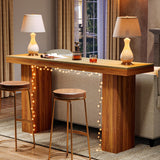 Tribesigns Long Bar Table, 62.9-Inch Rectangular Counter Height Pub Table for Kitchen Dining Room Tribesigns