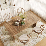 LITTLE TREE 71-Inch Dining Table, Rectangular Wooden Kitchen Table for 4-6 People, Modern Home Furniture with Heavy Duty Legs, Large Dinner Furniture Last Forever, Wood Grain LITTLE TREE