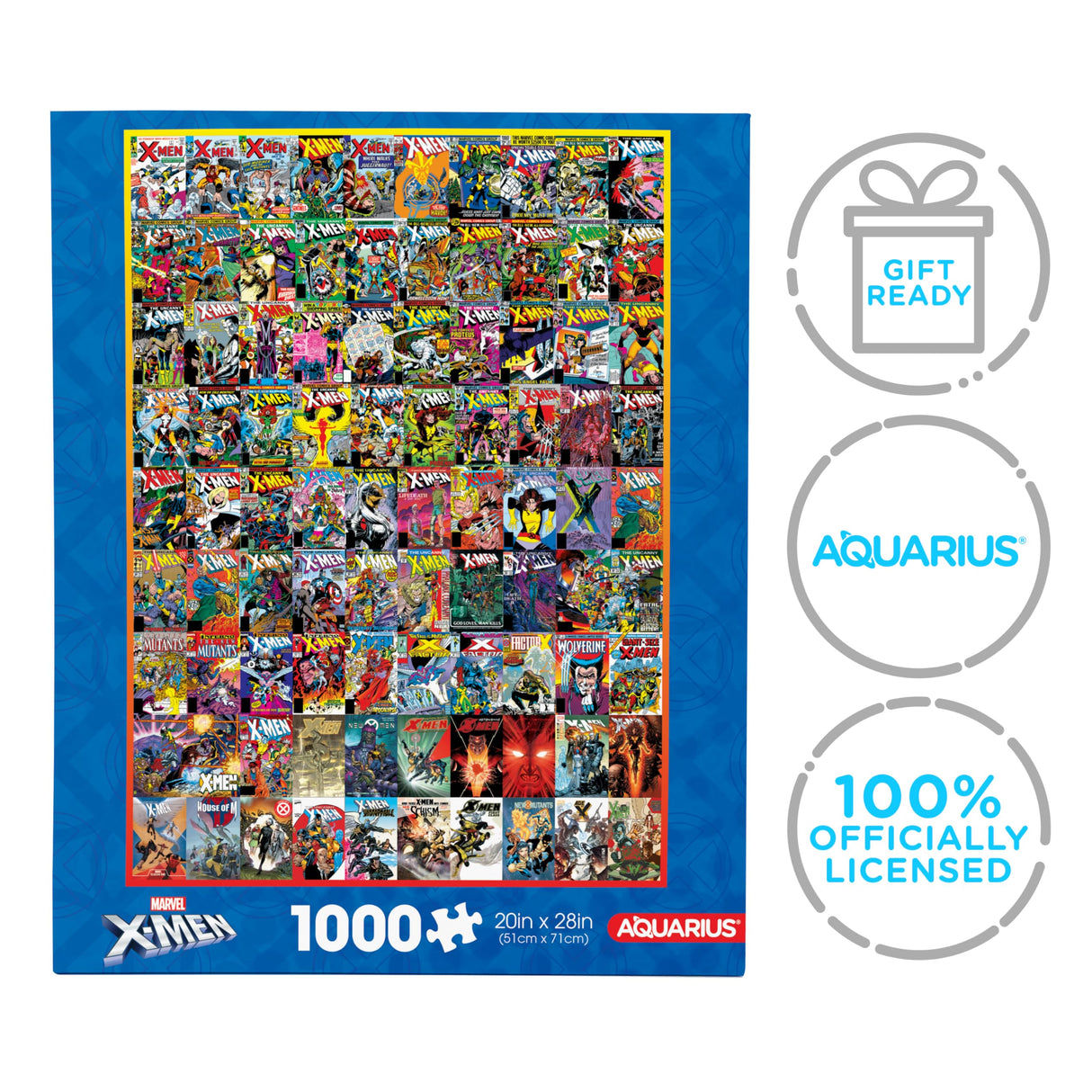 AQUARIUS Marvel X-Men Covers 1000 Piece Jigsaw Puzzle (1000 Piece Jigsaw Puzzle) - Glare Free - Precision Fit - Officially Licensed Marvel Merchandise & Collectibles - 20x28 Inches AQUARIUS