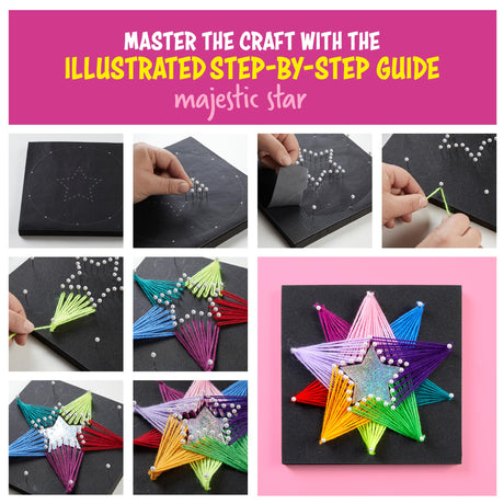Dan&Darci String Art Craft Kit for Kids - Girls Birthday Gifts for Ages 12 Year Old - Crafts Kits for Girl Age 10,11,12 - DIY Unicorn & Star Toys Gift for Boys - Arts Present Dan&Darci
