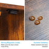 Hey-brother Cat Tree with Litter Box Enclosure, All-in-one Cat Tower for Indoor Cats with Large Hammock, Bed, Food Station, Scratching Posts, Modern Style Pet Furniture, Rustic Brown MPJ100SR Hey-brother