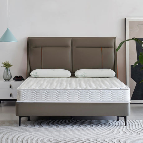Full Size - 6 Inch Homelife Innerspring Hybrid Mattress with Comfort Foam Top Layer & Pocket Coil Springs - Rolled in a Box - Oliver & Smith OLIVER & SMITH SINCE 1921
