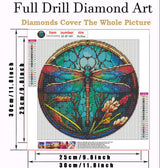 EIBEILI Dragonfly Diamond Art Painting Kits for Adults - Full Drill Diamond Paintings for Beginners, Round 5D Paint with Diamonds Pictures Gem Art Painting Kits DIY Adult Crafts Kits 12x12inch EIBEILI