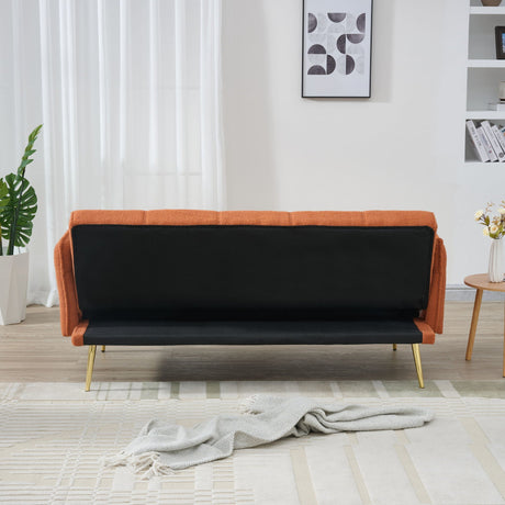 Convertible Double Futon Sofa Bed With Folding Armrests For Living Rooms HouseOfZazla