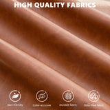 Dowiean 51.8’’ Storage Ottoman Bench, Faux Leather Ottoman with Storages, Window Benches Holds up to 330lbs, Upholstered Storage Bench for Bedroom, Living Room, Entryway and Family Room, Brown Dowiean