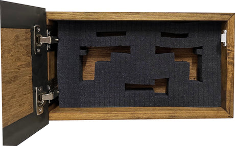 Bellewood Designs Hidden Gun Safe - Faith Over Fear Wall Gun Safe - Hidden Wall Storage - Wood Gun Cabinet - Handcrafted Religious Gun Concealment Furniture - Christian Hidden Gun Storage Bellewood Designs