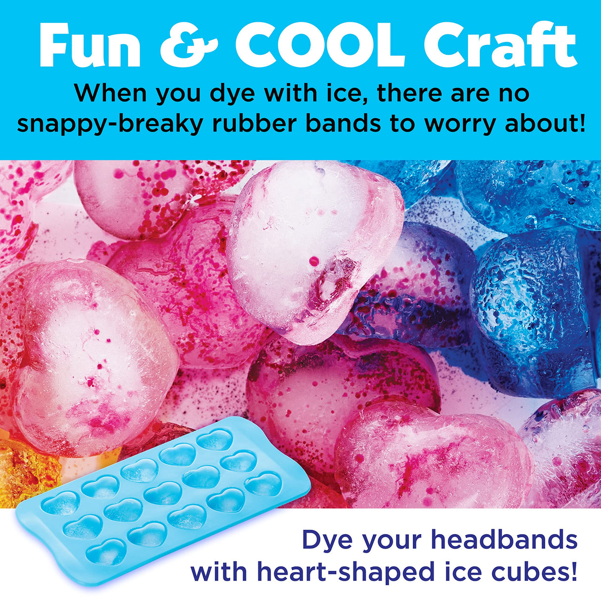 Creativity for Kids Ice Dye Headbands Craft Kit - Create 5 DIY Tie Dye Headbands, Arts and Craft Tie Dye Kit, Gifts for Kids Age 7, 8-12+ Creativity for Kids