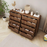 affeivul Mid Century Modern Dresser, 5 Drawer Dresser for Bedroom Wood, Farmhouse Wooden Storage Cabinet Side Table with Solid Wood Legs, Tall Skinny Nighstand for Closet, Living Room (Walnut) affeivul