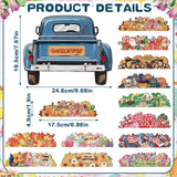Menkxi 13 Pcs Seasonal Interchangeable Diamond Art Fall Thanksgiving Diamond Art Christmas Painting Kits Hanging Sign Seasonal Interchangeable Truck DIY Craft Decoration for Front Door(Blue) Menkxi