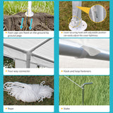 F2C 10 x30 Outdoor Gazebo White Canopy with sidewalls Party Wedding Tent Cater Events Pavilion Beach BBQ Event(10'X30') F2C