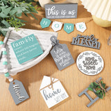 11 Pcs Farmhouse Tiered Tray Decor Home Wood Sign Rustic Home Sweet Home Simply Blessed Wooden Beads Tiered Tray Decorations Set for Home Kitchen Table FairySandy