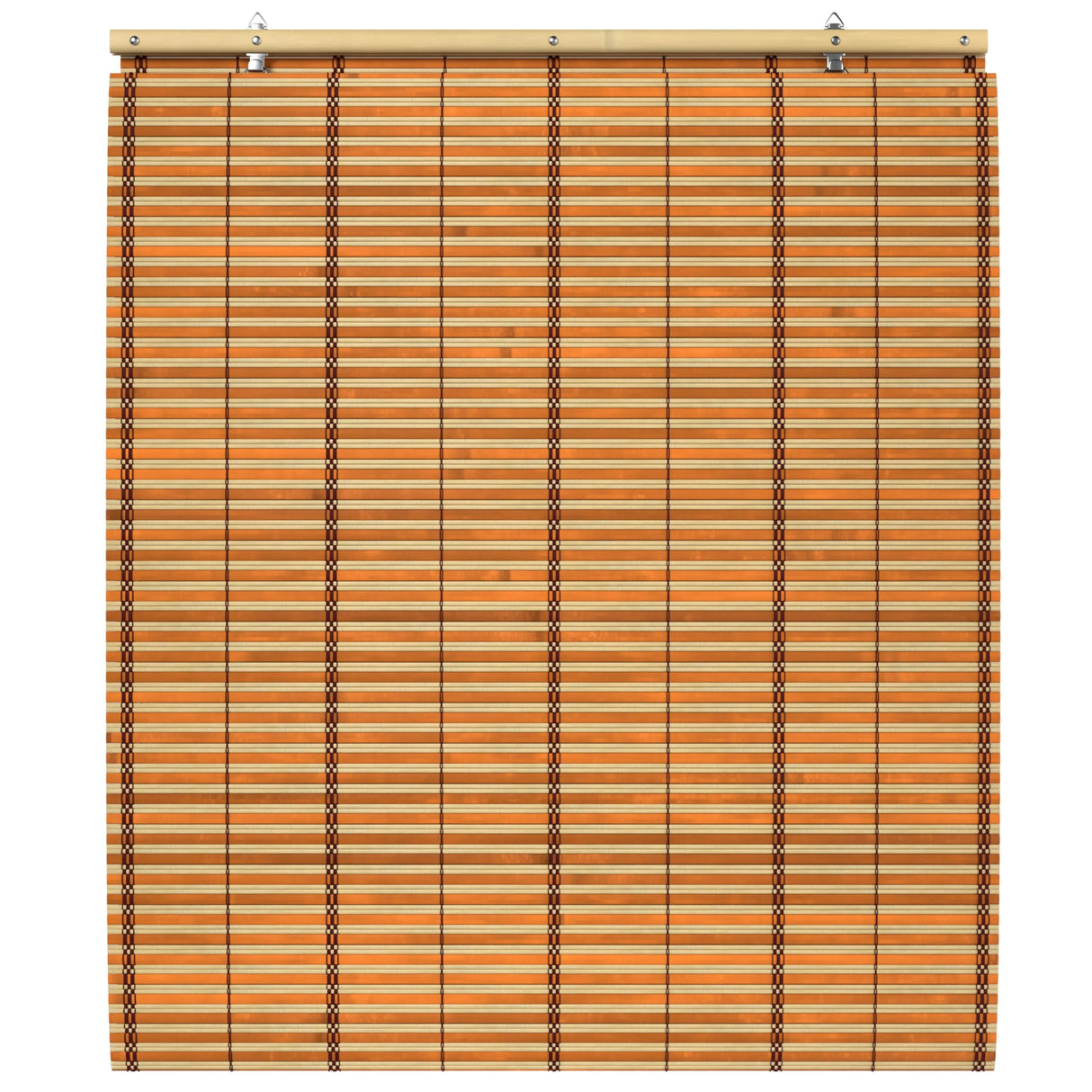 Red Lantern Burnt Bamboo Cordless Window Shade - Two-tone Honey, 24" Wide Red Lantern