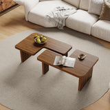 VAFON 51.2" Expandable Wood Coffee Table for Living Room - 2-in-1 Square/Rectangle Center Table, Walnut Wood Grain Low Table, 68lbs Capacity - Versatile for Lounge, Office, Farmhouse Decor(Brown) VAFON