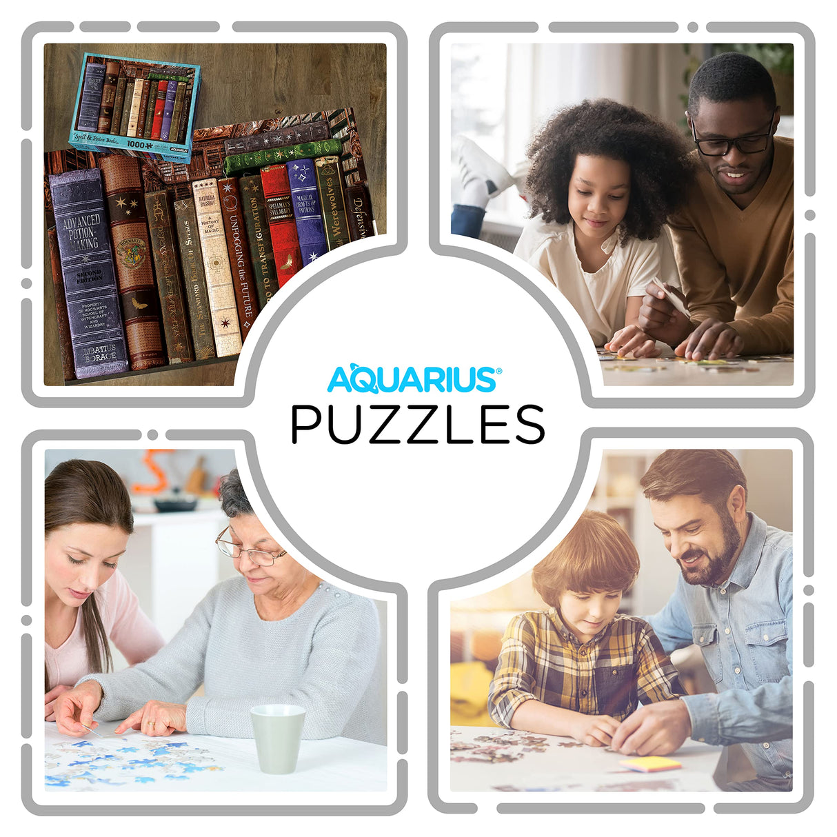 AQUARIUS Spell & Potion Books Puzzle (1000 Piece Jigsaw Puzzle) - Glare Free - Precision Fit, 22'' x 28'' (65489) AQUARIUS