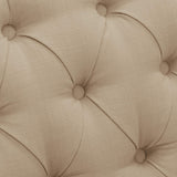 Tongli 50" Small Modern Loveseat Settee Sofa Linen Fabric 2-Seat Sofa Couch Tufted Love Seat Dining Bench with Back Upholstered Banquette Sofas for Living Room Bedroom Small Space Entryway Tan Tongli