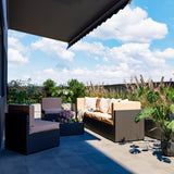 Pamapic 7 Pieces Outdoor Sectional Furniture，Wicker Patio sectional Furniture Sets，All-Weather Rattan Sectional Sofa Conversation Set with Coffee Table and Washable Couch Cushions Covers Pamapic