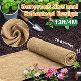 RAINFLOW 13 Ftx19.7 Burlap Roll - Garden Burlap Fabric Roll Burlap Boho Wedding Decor Jute Outdoor Fabric Weed Barrier Burlap Tree Trunk Wrap Farmhouse Table Decor for Crafts Gardening RAINFLOW