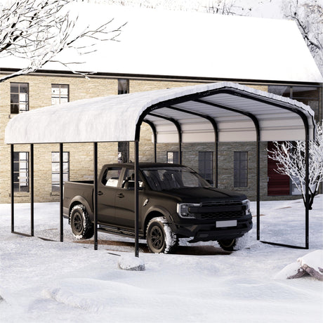 Royal Windsor Metal Carport 12×20 Car Port, Outdoor Storage Heavy Duty Metal Canopy Multi-Use Garage Shed for Car and Truck, Carport Kit with Galvanized Steel Roof Building and Frame Royal Windsor