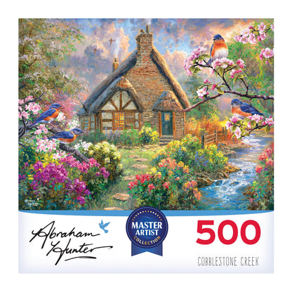 RoseArt - Abraham Hunter - Cobblestone Creek - 500 Piece Jigsaw Puzzle for Adults