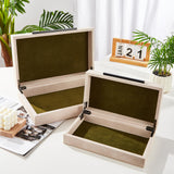 Denique Shagreen Decorative Boxes Set of 2, Leather Jewelry Storage Box Modern Storage Boxes with Lids, Ivory Stacking Boxes with Black Metal Handles Home Organizer Box Denique