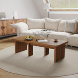 VAFON 51.2" Expandable Wood Coffee Table for Living Room - 2-in-1 Square/Rectangle Center Table, Walnut Wood Grain Low Table, 68lbs Capacity - Versatile for Lounge, Office, Farmhouse Decor(Brown) VAFON