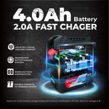 DongCheng 20V Max Brushless Rotary Hammer Drill Kit,4.0Ah Battery & Charger,7/8" SDS-Plus,2.1J Impact Energy, Cordless Demolition drill for Concrete1400RPM, 4 Application Modes,360° Adjustable Handle Dong Cheng