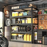 DurayLoly 72" H Garage Shelving, 5 Tier Storage Shelves Load 2500 lbs, Adjustable Garage Shelves, Metal Shelving Unit for Warehouse, Basement, Pantry, 40" Wx 16" D x 72" H, Black DurayLoly