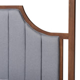 Baxton Studio Dakota Platform Canopy Bed, Queen, Light Grey/Ash Walnut Baxton Studio