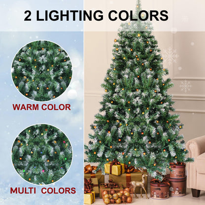 STRIGHT Rotating Artificial Christmas Tree with LED Lights, 6FT 360 Degree Displays Artificial Tree Great for Home, Office, & Parties Holiday Thanksgiving Xmas Decorations