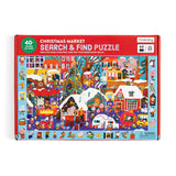 Mudpuppy Christmas Market – 64 Piece Search & Find Jigsaw Puzzle Featuring Festive Critters Shopping Around The Christmas Market and Over 40 Hidden Images to Find Mudpuppy