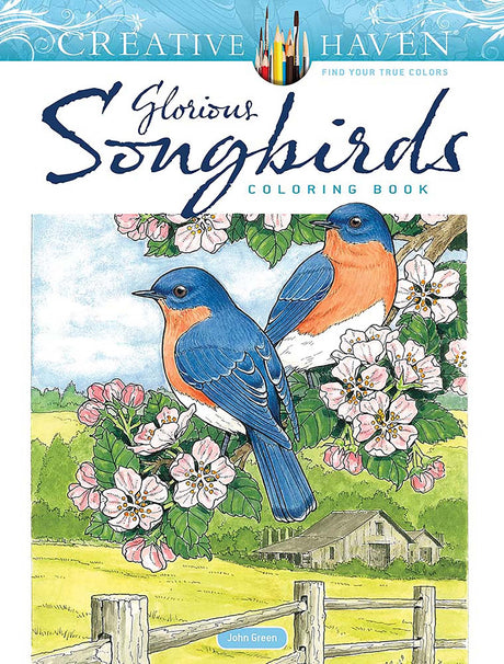 Creative Haven Glorious Songbirds Coloring Book (Adult Coloring Books: Animals) WoodArtSupply
