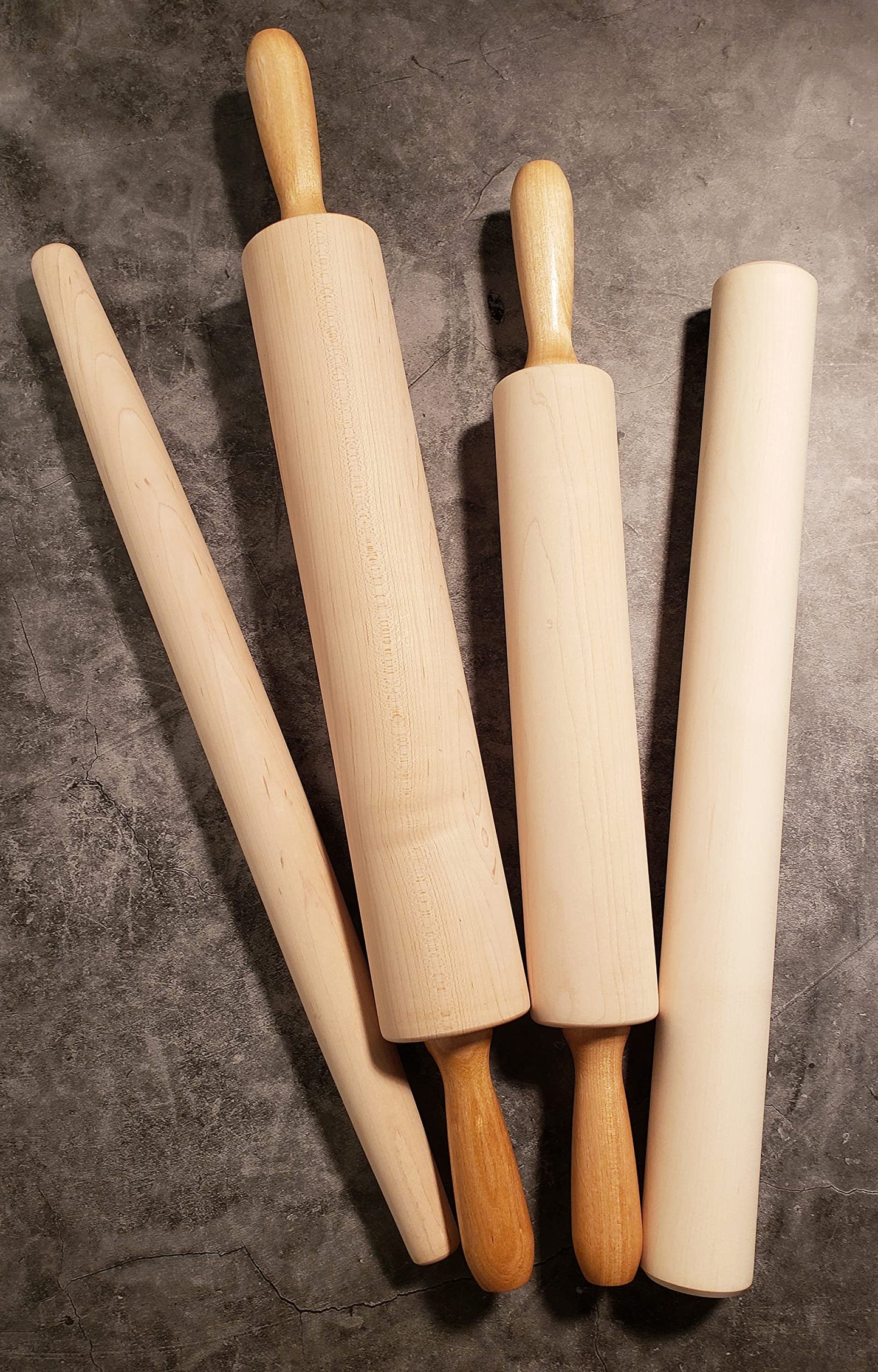 Frieling Crafted In The USA Maple Rolling Pin - Classic Baker Straight - 2-Inch By 18.5-Inch - Rolling Pin Baking - Precision Rolling Pin - Pin Roller - Wooden Straight Rolling Pin - Dough Roller