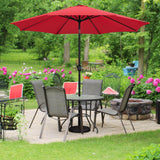 Yaheetech 10FT Patio Umbrella Outdoor Patio Yard Market Table Umbrella with Push Button Tilt & Crank for Garden/Beach/Lawn/Deck/Backyard/Pool, 8 Ribs, Red Yaheetech