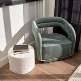 ZICOTO Beautiful Boucle Pouf Ottoman and Foot Rest - Elevate Your Living Room Decor with Lightweight Comfort and Charm - A Round Modern Foam Filled Foot Stool Perfect to Rest Your Feet ZICOTO