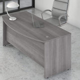 Bush Business Furniture Studio C 72W x 36D Bow Front Desk in Platinum Gray Bush Furniture