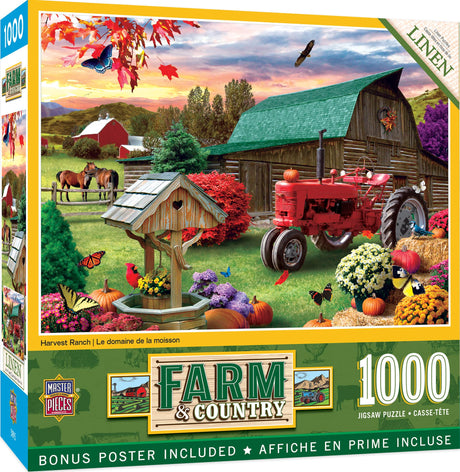 MasterPieces 1000 Piece Jigsaw Puzzle for Adults, Family, Or Youth - Harvest Ranch - 19.25"x26.75" Masterpieces